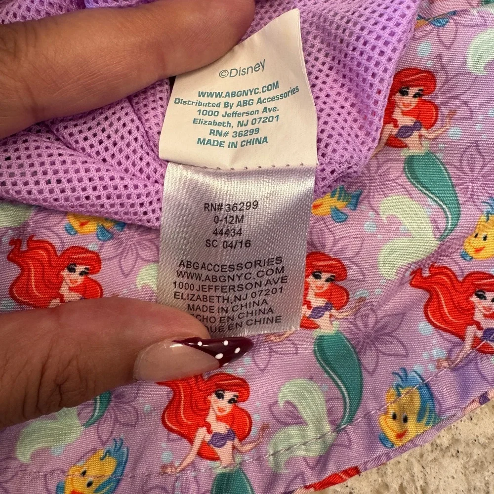Disney Baby Ariel Bucket Sun Hat. The Little Mermaid 0-12 Months‎ -